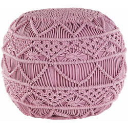 Pouf in tessuto rosa 40x40cm Kayseri