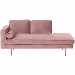 Chaise longue in stile glam in tessuto vellutato. Apri le porte all'eleganza con questa chaise longue dal design moderno. Rea ...
