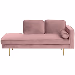 Chaise longue in stile glam in tessuto vellutato. Apri le porte all'eleganza con questa chaise longue dal design moderno. Rea ...