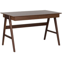 Beliani - Scrivania in legno scuro con 2 cassetti 120 x 70 cm Sheslay