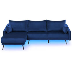 Divano blu marino con illuminazione led Varde