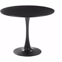 Classico tavolo tondo in MDF e base in metallo. Chiaro esempio di stile minimalista, questo delizioso tavolo da pranzo tondo  ...