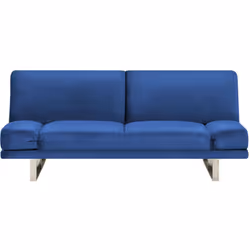 Divano letto moderno in tessuto blu marino. Questo divano letto dal design elegante è l'ideale per un soggiorno piccolo. Real ...
