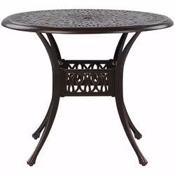 Elegante tavolo da giardino vintage ø 90 cm. Rinnova il giardino o il balcone con questo tavolo da esterno. Realizzato in dur ...