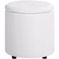 Elegante pouf in ecopelle con pratico vano portaoggetti. Dona al tuo interno questo pouf dal design moderno. È realizzato in  ...