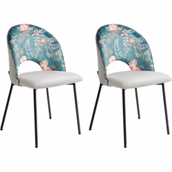 Set di 2 sedie da pranzo originali in stile retro. Inserisci un tocco di stile retro ai tuoi interni con queste originali sed ...