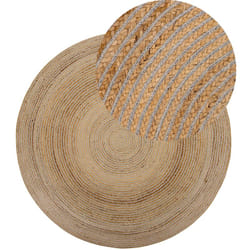 Beliani - Tappeto tondo in iuta ø 140 cm beige Akbelen