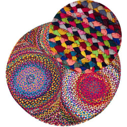 Beliani - Tappeto tondo in cotone ø 140 cm multicolore Ladik