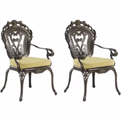 Set da 2 sedie da giardino in stile vintage. Valorizza ogni spazio esterno con questo set di sedie da pranzo di ispirazione v ...