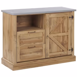 Credenza in stile rustico. Dalla forma semplice con dettagli accattivanti, questa credenza è un accento perfetto per qualsias ...