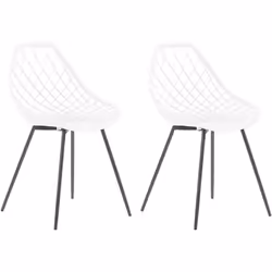 Set di due pratiche ed eleganti sedie dallo stile moderno. Aggiungi comfort ai tuoi interni con questo set di 2 sedie da pran ...