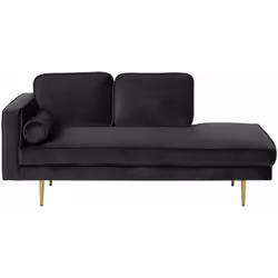 Chaise longue in stile glam in tessuto vellutato. Apri le porte all'eleganza con questa chaise longue dal design moderno. Rea ...