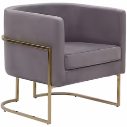 Poltrona imbottita dal design glamour. Un poltrona elegantissima con dettagli dorati. Massimo comfort è garantito dalla morbi ...