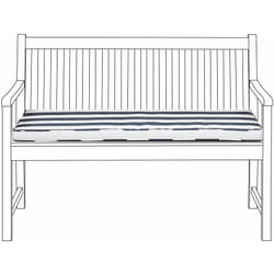 Cuscino Seduta da Panca da Giardino in Poliestere Blu a Righe 120 cm Vivara