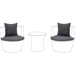 Set di Federe Impermeabili Grigie per Cuscini per Set da Giardino Minimalista Capri
