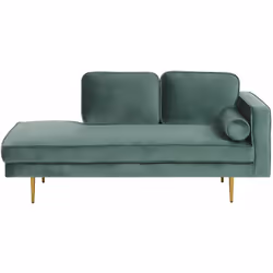 Chaise longue in stile glam in tessuto vellutato. Apri le porte all'eleganza con questa chaise longue dal design moderno. Rea ...