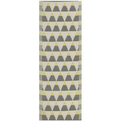 Beliani - Tappeto da Esterno Sintetico Grigio e Giallo Rettangolare 60 x 105 cm Hisar
