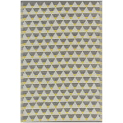 Beliani - Tappeto da Esterno Sintetico Grigio e Giallo Rettangolare 120 x 180 cm Hisar