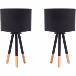 Set di due lampade comodino. Questo set di 2 lampade è la scelta ideale per interni in stile minimalista o scandinavo. L'orig ...
