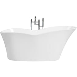 Vasca da Bagno Freestanding in Acrilico Sanitario Bianco Lucido Ovale Dulcina
