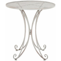 Tavolo da Giardino Bistrot in ferro Grigio Stile Shabby Chic Cilento