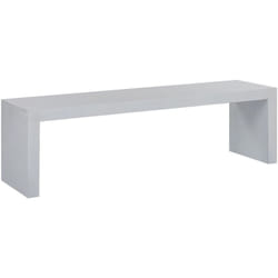 Beliani - Panchina da Giardino in Cemento Bianco a 3 Posti 40 x 150 x 40 cm Taranto
