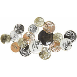 Beliani - Decorazione da Parete Cerchi in Metallo Oro e Argento Moderna 50 cm Osmium