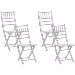 Set di 4 sedie pieghevoli con schienale regolabile. Aggiungi comfort in casa tua con questo set di 4 sedie. Il set è realizza ...