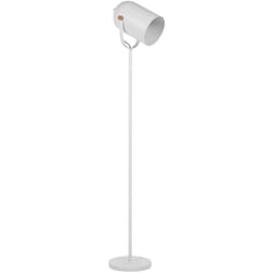 Beliani - Lampada da Terra in Metallo Bianco con Paralume Regolabile 156 cm Tyria
