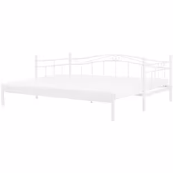 Letto in metallo estensibile da singolo a matrimoniale. Questo letto con rete a doghe è ideale per le stanze più piccole. Rea ...