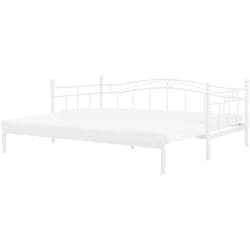 Letto in Metallo Bianco Estensibile con Rete a Doghe 80x200 cm Allungabile Tulle