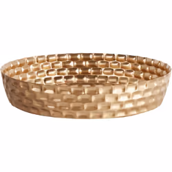 Vassoio decorativo di forma tonda. Un vassoio perfetto se si vuole donare un tocco glam a ogni ambiente. Elegante e sofistica ...