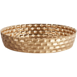 Beliani - Vassoio Decorativo Metallo Dorato Tondo Ferro 38 cm Glamour Suez