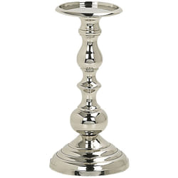 Beliani - Portacandele in Metallo Argentato 24 cm Accessorio Decorativo Elegante Busat