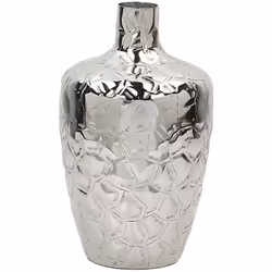 Prezioso vaso da fiori di metallo argentato. Un vaso di fiori decorativo aggiungerà un tocco di glamour a qualsiasi interno.  ...