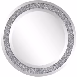 Specchio decorativo con cornice in color argento. Bellissimo specchio da parete in colore argento con cornice decorativa che  ...