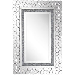 Specchio da Parete Argentato Rettangolare Accessorio Moderno 60x90 cm Pabu