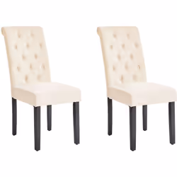 Elegante set di 2 sedie imbottite con cuciture a bottoni. Il colore nobile del rivestimento e le eleganti cuciture a diamante ...