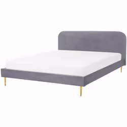 Moderno letto una piazza e mezza rivestito in tessuto vellutato. Porta l'eleganza in camera da letto con questo letto con ret ...