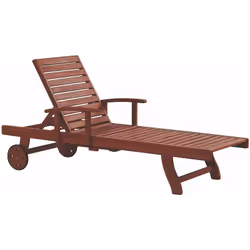 Lettino da esterno in legno con schienale regolabile. Questo elegante lettino prendisole in legno è la scelta ideale per il g ...