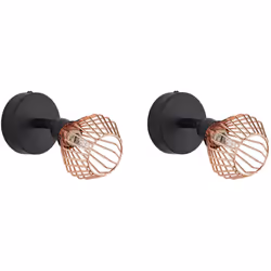 Coppia di applique orientabili. Questo decorativo set di 2 lampade da parete è la scelta perfetta per ogni stanza. Gli origin ...