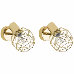 Coppia di applique da parete geometriche traforate. Dona nuova luce ogni stanza con questo moderno set di 2 lampade da parete ...