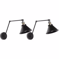 Coppia di applique orientabili. Versatile e dallo stile senza tempo, questo set di lampade da parete s'integrerà perfettament ...