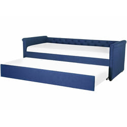 Divano Letto Estraibile Tessuto Blu Navy Rete a Doghe 80 x 200 cm Libourne