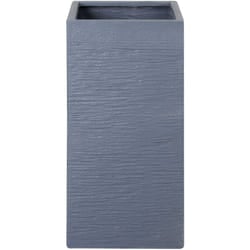 Vaso da Fiori Quadrato Grigio Fibra di Vetro e Argilla 33 x 33 x 70 cm Dion