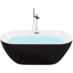 Vasca Idromassaggio Freestanding Ovale in Acrilico Nero 170 cm Nevis