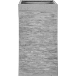 Beliani - Vaso da Fiori Quadrato Grigio Fibra di Vetro e Argilla 40 x 40 x 77 cm Dion