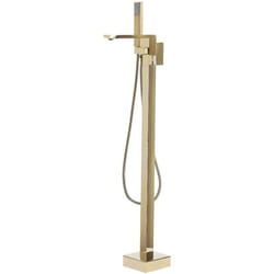Miscelatore per Vasca da Bagno Freestanding Oro Montato a Pavimento Della