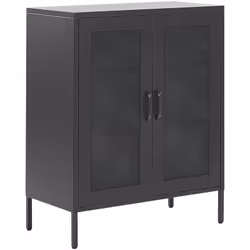Mobile moderno in metallo con 2 ante trasparenti. Questo versatile armadietto in acciaio laminato a freddo con ante trasparen ...