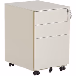 Armadietto da ufficio con 3 cassetti. Concreto, bello e versatile, questo armadietto classificatore con ruote, presenta una s ...